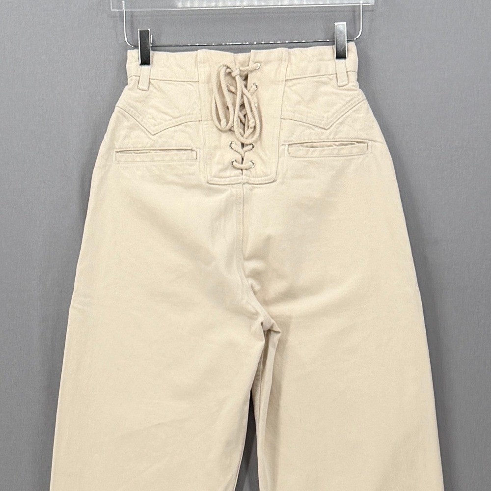 RUDY JUDE Adult Lace Back Big Jean Size 1 Cream Organic Cotton Barrel - Picture 4 of 16
